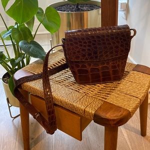 Italian-made Alligator Skin Crossbody Bag